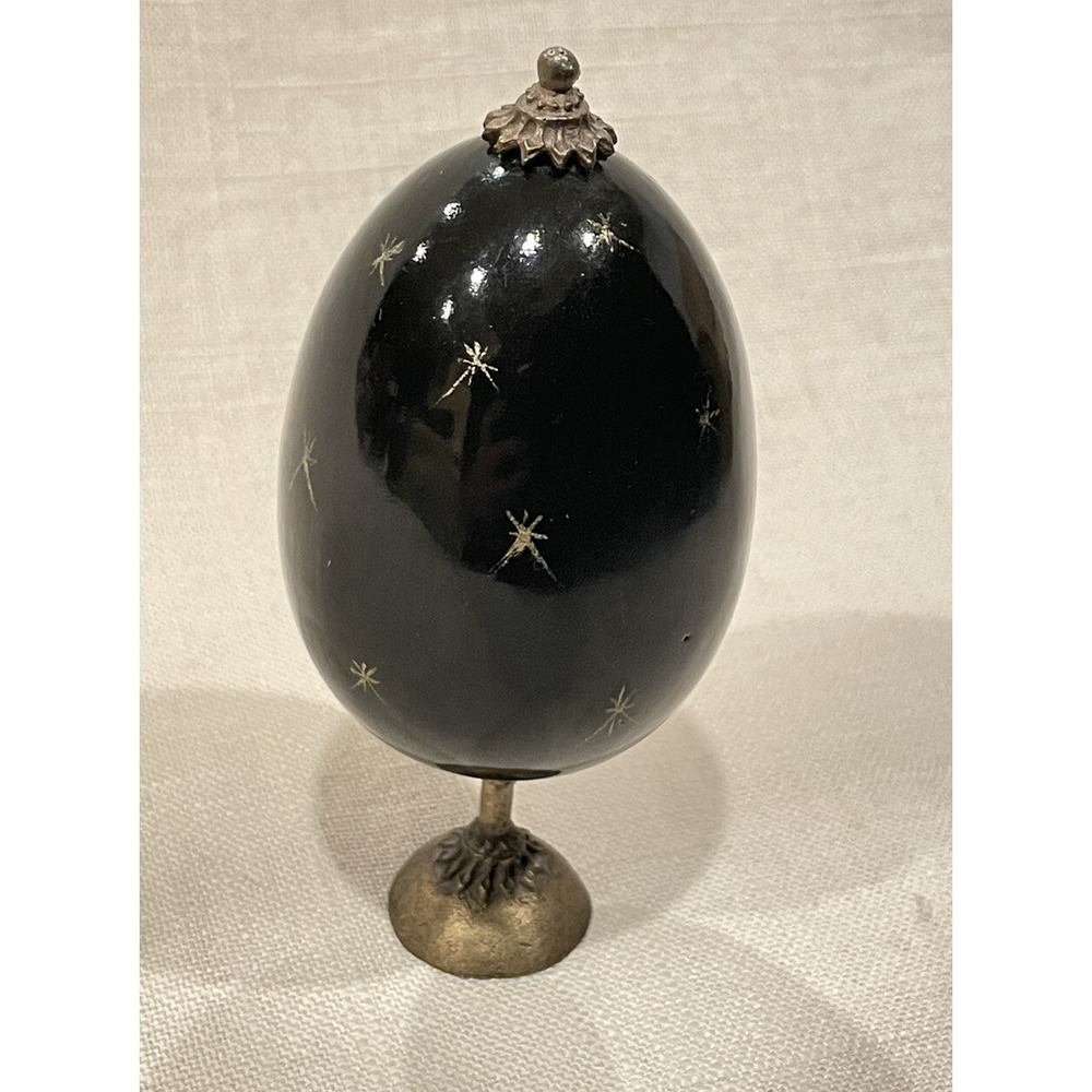 Vintage Russian Hand Painted Lacquer Egg Winter Orthodox Church Signed Usov - Picture 5 of 16